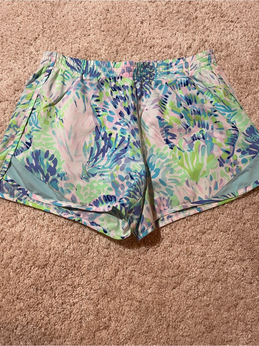 Lilly Pulitzer Pastel Blue, Green & Pink Athletic Shorts